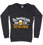 Bluza ADLER dama Get me a beer Negru melanj