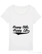 Tricou STANLEY STELLA dama Happy life Alb