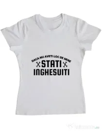 Tricou ADLER dama Stati inghesuiti Alb