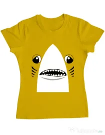 Tricou ADLER dama Shark suit Galben