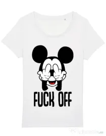 Tricou STANLEY STELLA dama Fuck off Alb