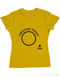 Tricou ADLER dama Circle of trust Galben