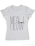 Tricou ADLER dama I'm a cat Alb