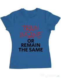 Tricou ADLER dama Train insane Albastru azuriu