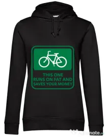 Hoodie dama cu gluga Bicycle Negru
