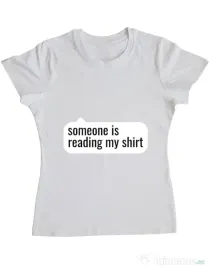 Tricou ADLER dama Reading my shirt Alb