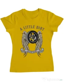Tricou ADLER dama A little dirt Galben