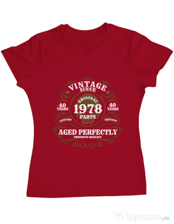 Tricou ADLER dama Vintage since Rosu