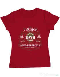 Tricou ADLER dama Vintage since Rosu
