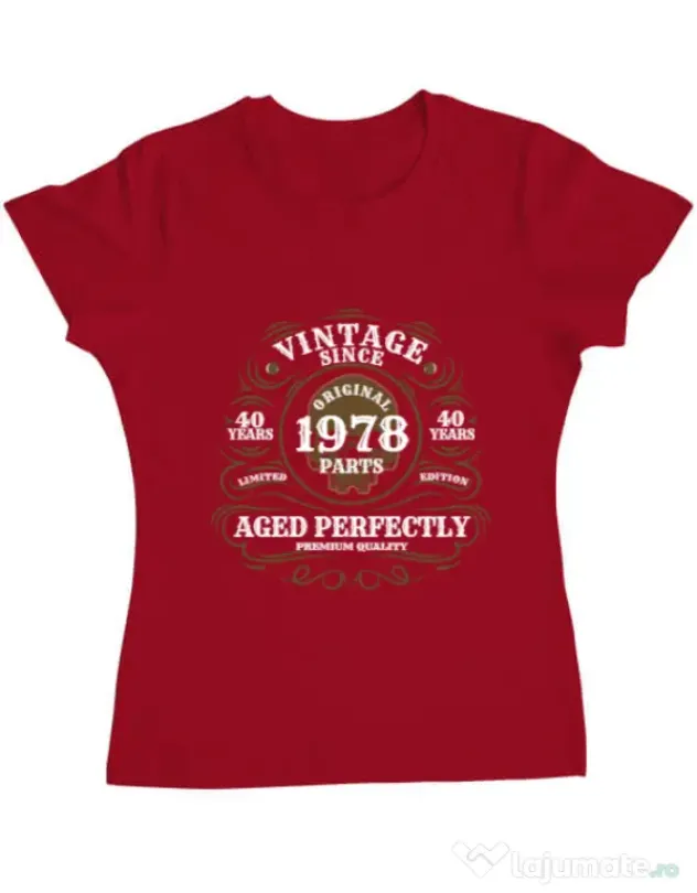 Tricou ADLER dama Vintage since Rosu