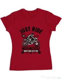 Tricou ADLER dama Just ride Rosu