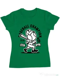 Tricou ADLER dama Baseball Champion Verde mediu