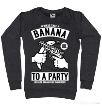 Bluza ADLER dama Banana Party Negru melanj