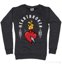 Bluza ADLER dama Heartbroken Negru melanj