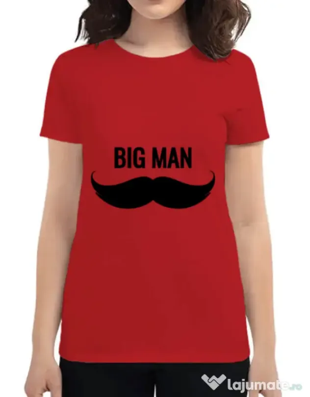 Tricou ADLER dama Big man Rosu