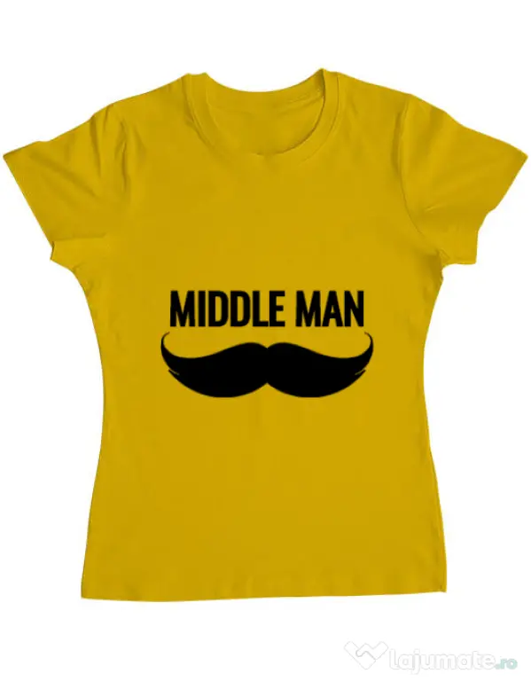 Tricou ADLER dama Middle man Galben