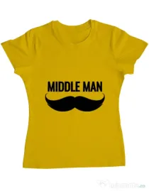 Tricou ADLER dama Middle man Galben