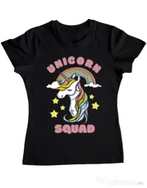 Tricou ADLER dama Unicorn squad Negru