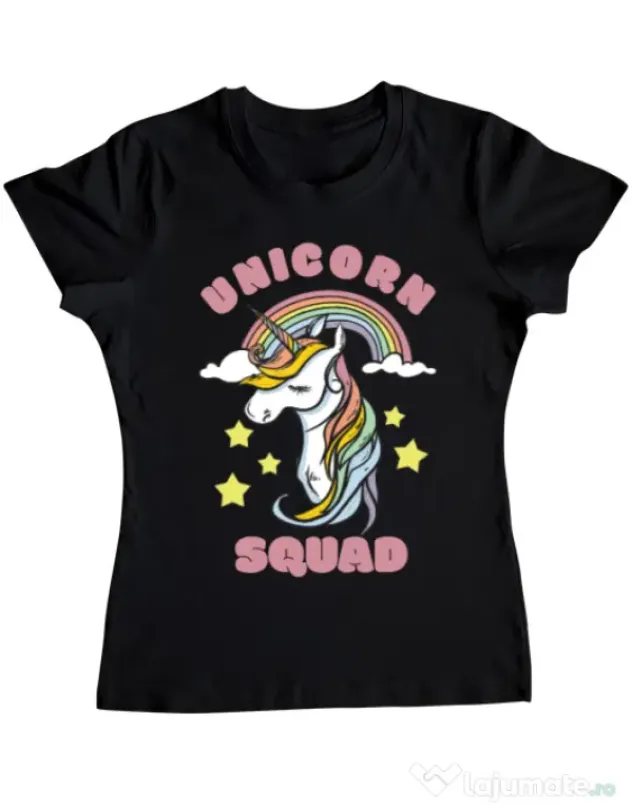 Tricou ADLER dama Unicorn squad Negru