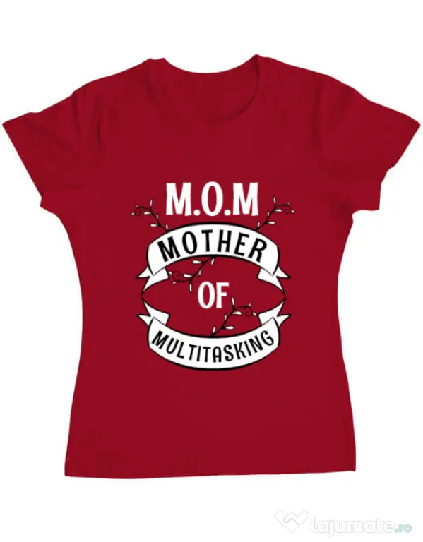 Tricou ADLER dama Mother of multitasking Rosu