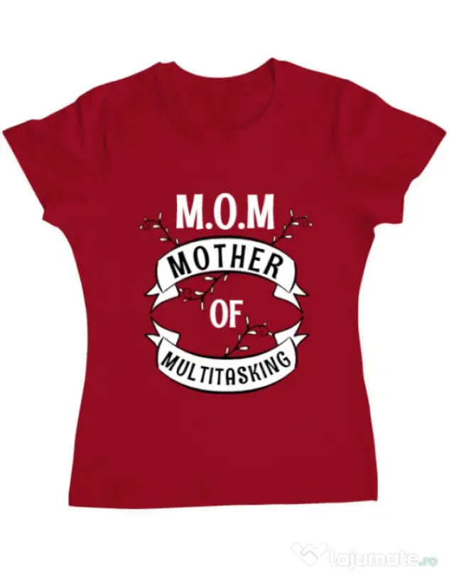 Tricou ADLER dama Mother of multitasking Rosu