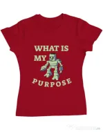 Tricou ADLER dama What is my purpose Rosu
