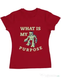 Tricou ADLER dama What is my purpose Rosu