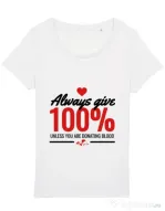 Tricou STANLEY STELLA dama Always give Alb