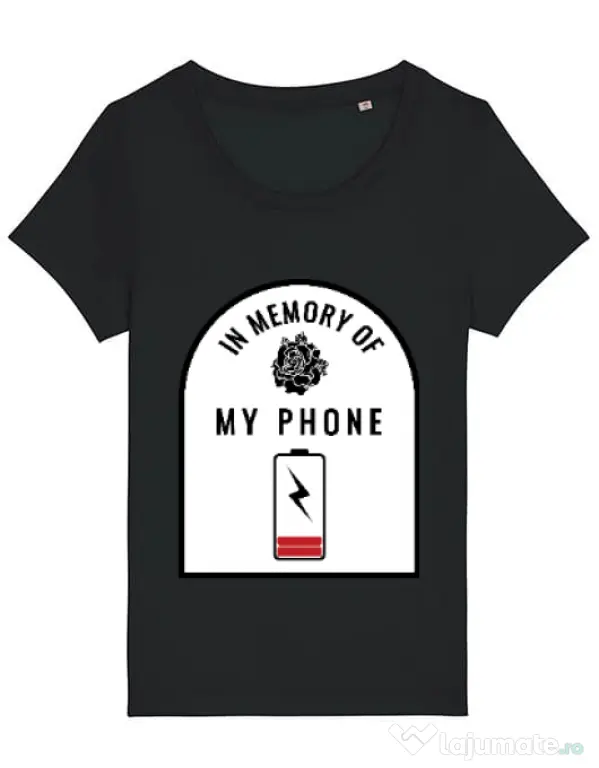 Tricou STANLEY STELLA dama In memory of my phone Negru