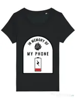 Tricou STANLEY STELLA dama In memory of my phone Negru