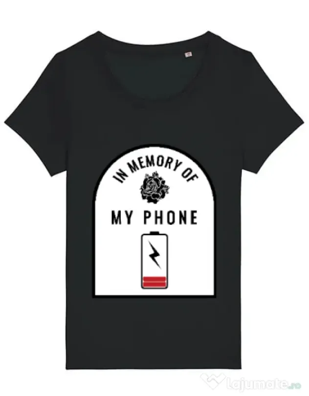 Tricou STANLEY STELLA dama In memory of my phone Negru