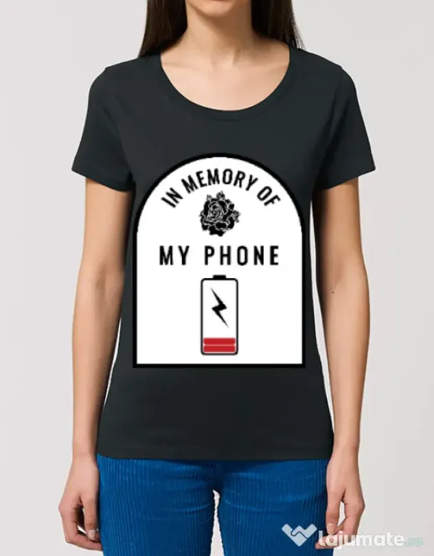 Tricou STANLEY STELLA dama In memory of my phone Negru