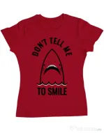 Tricou ADLER dama Sad shark Rosu