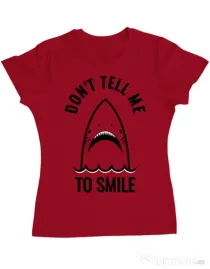 Tricou ADLER dama Sad shark Rosu