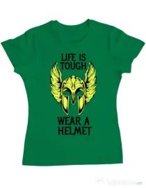 Tricou ADLER dama Life is tough Verde mediu