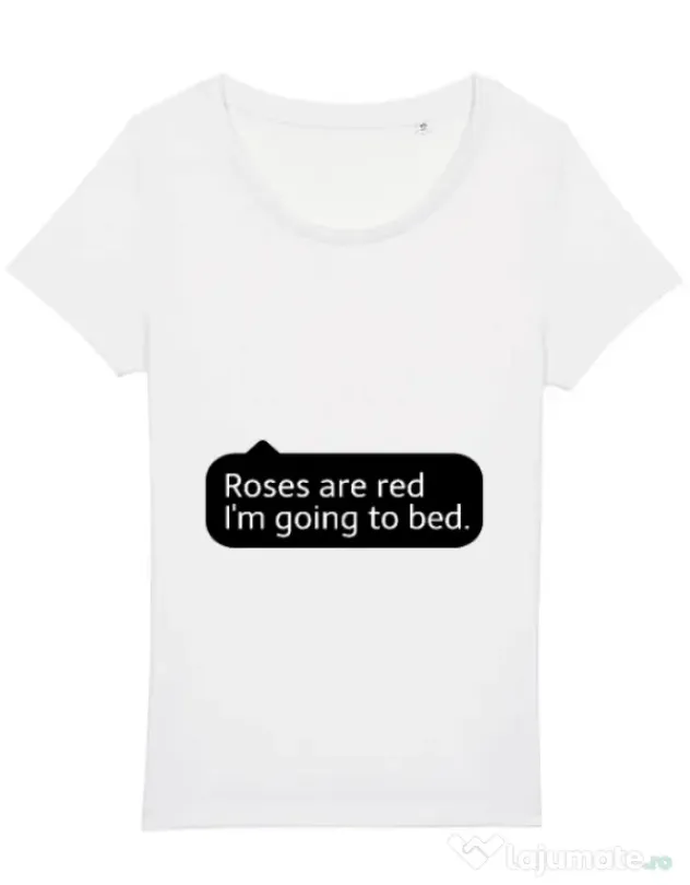 Tricou STANLEY STELLA dama Roses are red Alb
