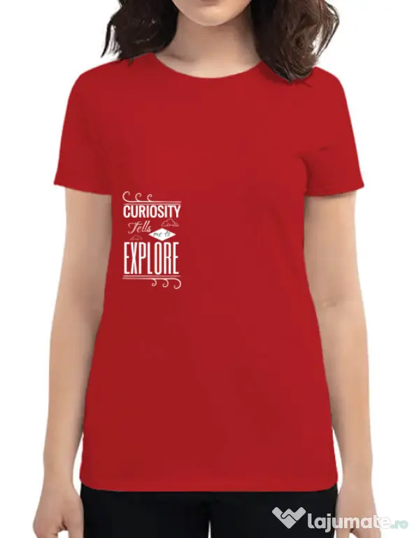 Tricou ADLER dama Curiosity Rosu