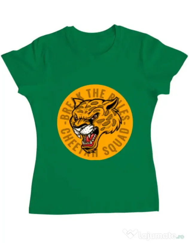 Tricou ADLER dama Break the rules Verde mediu