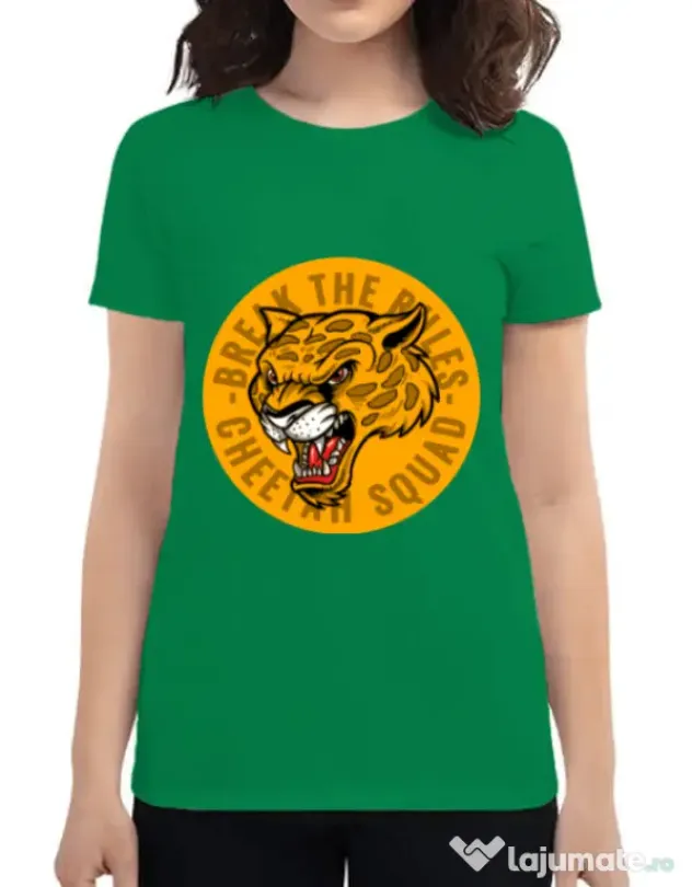 Tricou ADLER dama Break the rules Verde mediu