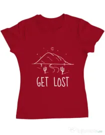 Tricou ADLER dama Get lost Rosu