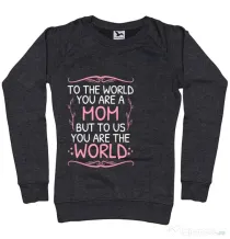 Bluza ADLER dama You are the world Negru melanj