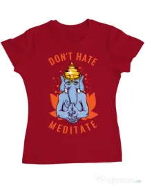 Tricou ADLER dama Don’t hate Rosu