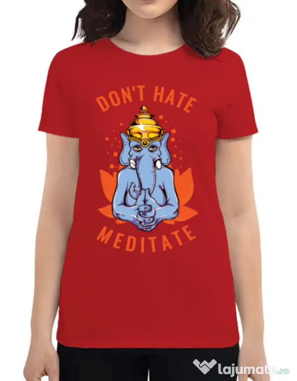 Tricou ADLER dama Don’t hate Rosu