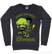 Bluza ADLER dama I want superpowers Negru melanj