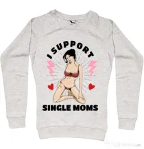 Bluza ADLER dama I Support Single Moms Migdala melanj