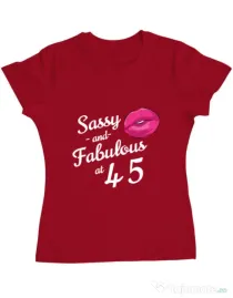 Tricou ADLER dama Sassy and fabulous Rosu