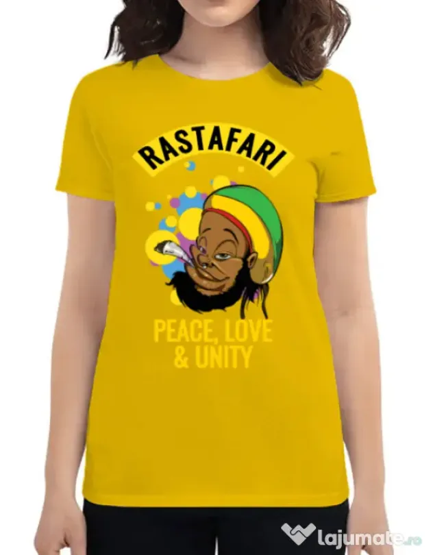 Tricou ADLER dama Rastafari Galben