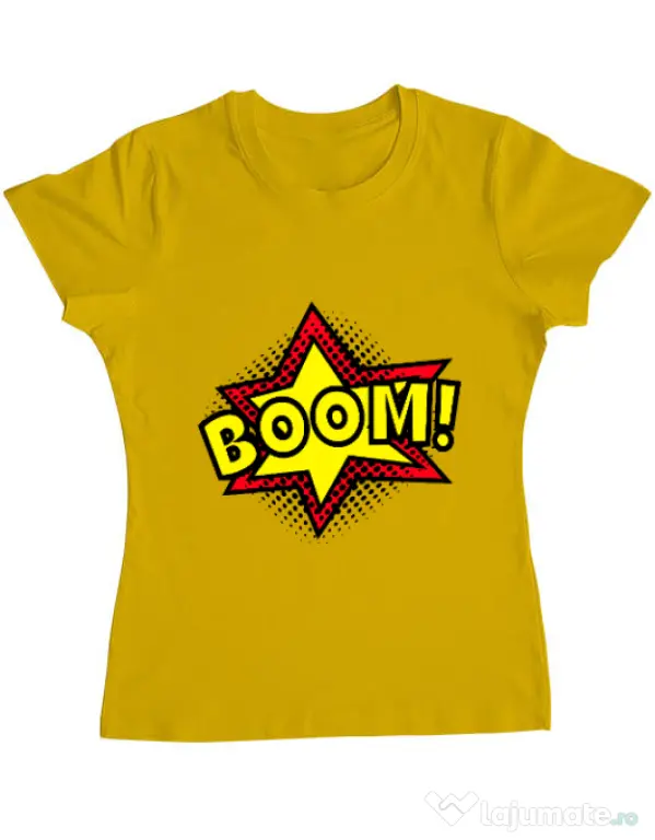 Tricou ADLER dama Boom! Galben