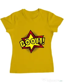 Tricou ADLER dama Boom! Galben