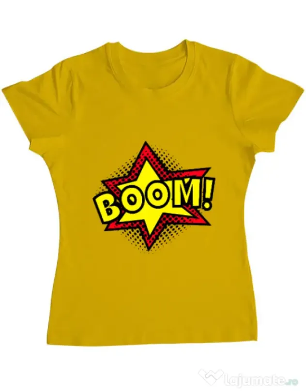 Tricou ADLER dama Boom! Galben